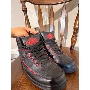 Nike Air Jordan 2 Retro Alternate 87 Black-Varsity Red Sz 8.5
